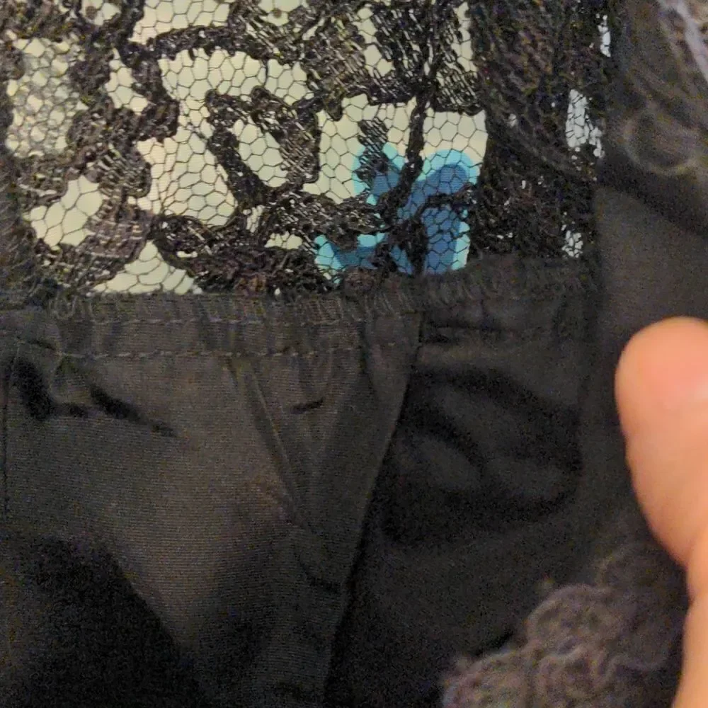 VTG 90s Black Lace Cocktail Mini Dress by Moda International Size 6 - Picture 16 of 16